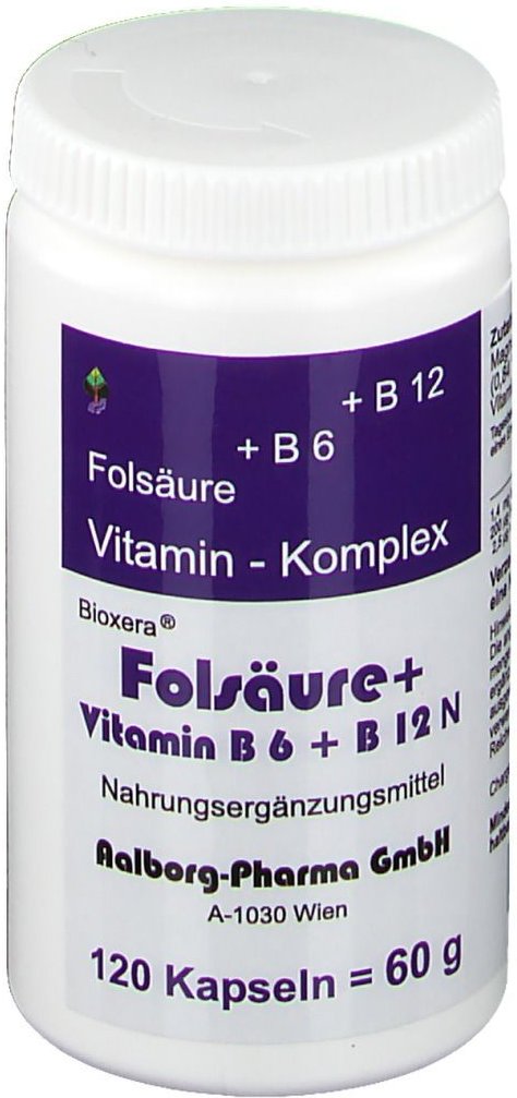 Folsäure + Vitamin B6 + B12 Komplex N Kapseln