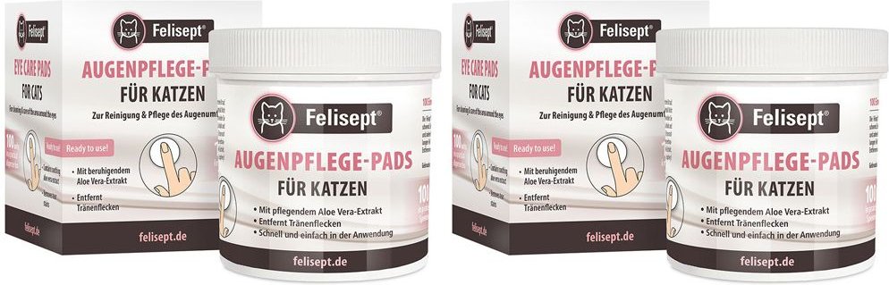 Felisept Augenpflege Pads f.Katzen Doppelpack 2x100 St Tücher