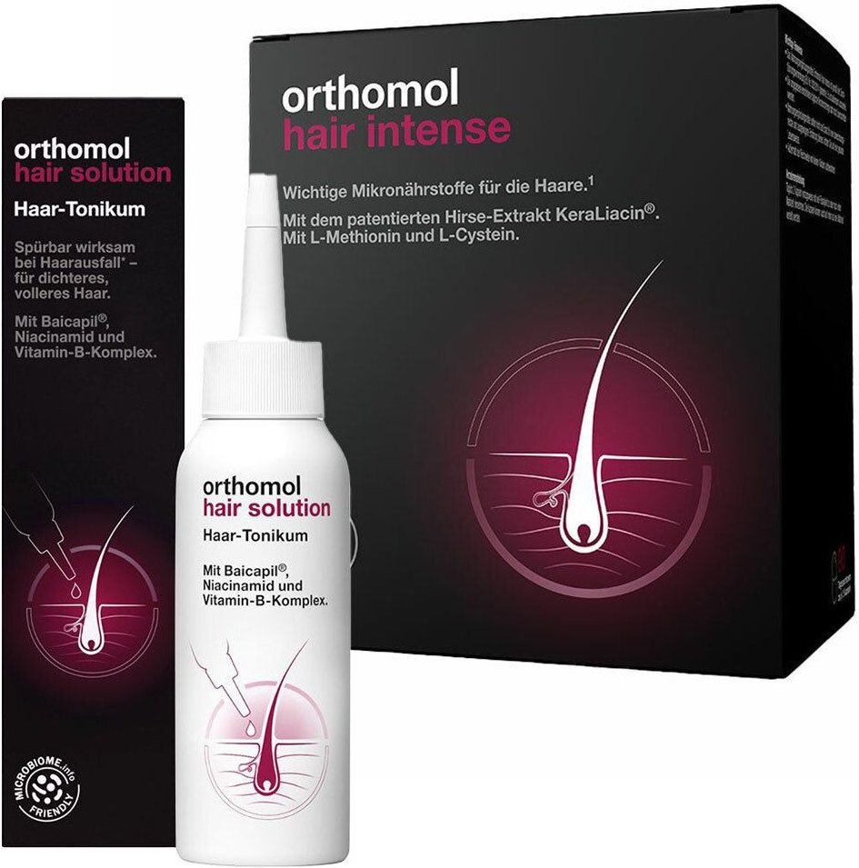 Orthomol Hair Intense Kapseln + Solution Set 1 St