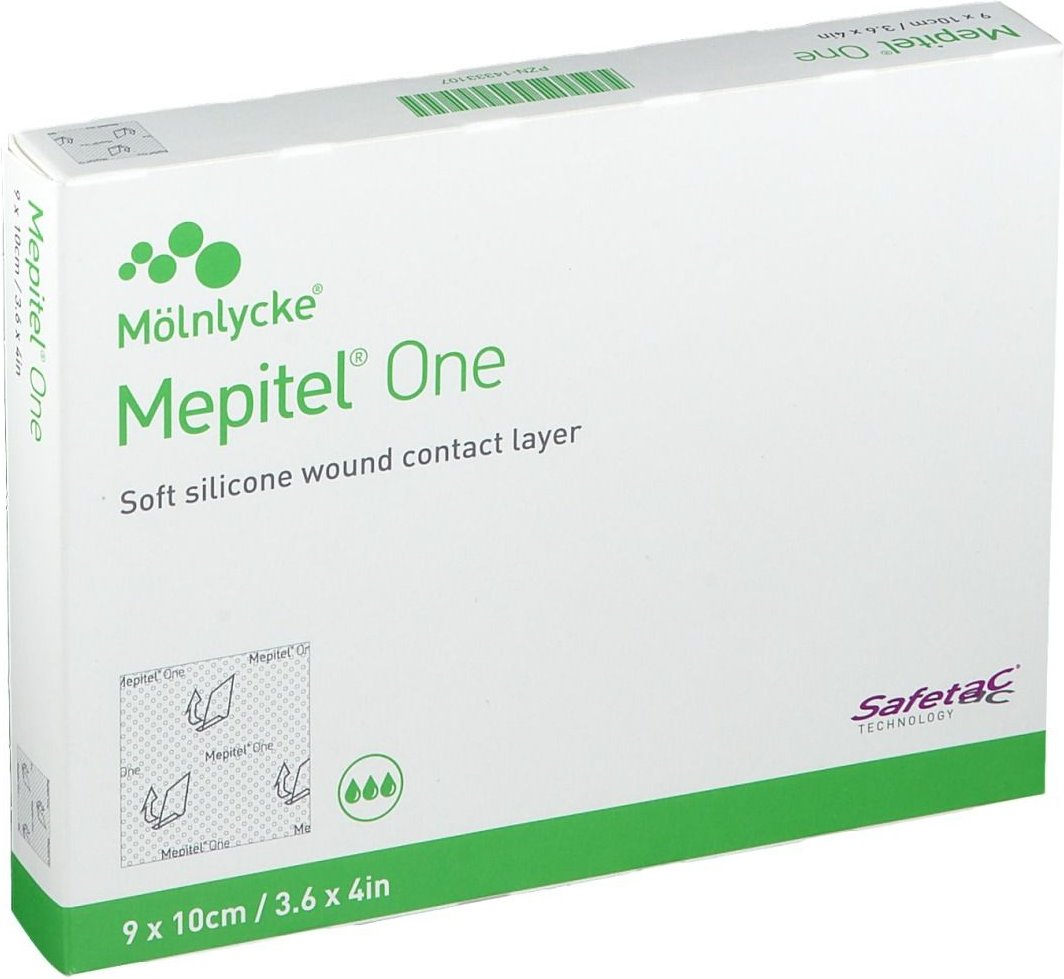 Mepitel One 9x10 cm Silikon Netzverband 5 St Verband