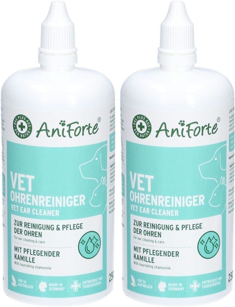 AniForte VET Ohrenreiniger Kamille x2 2x250 ml Ohrentropfen