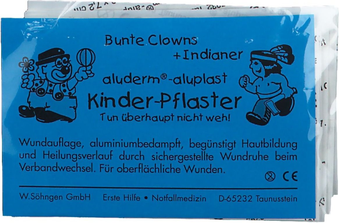 Aluderm aluplast Indianer und Clown Pflasterset 12 St Pflaster