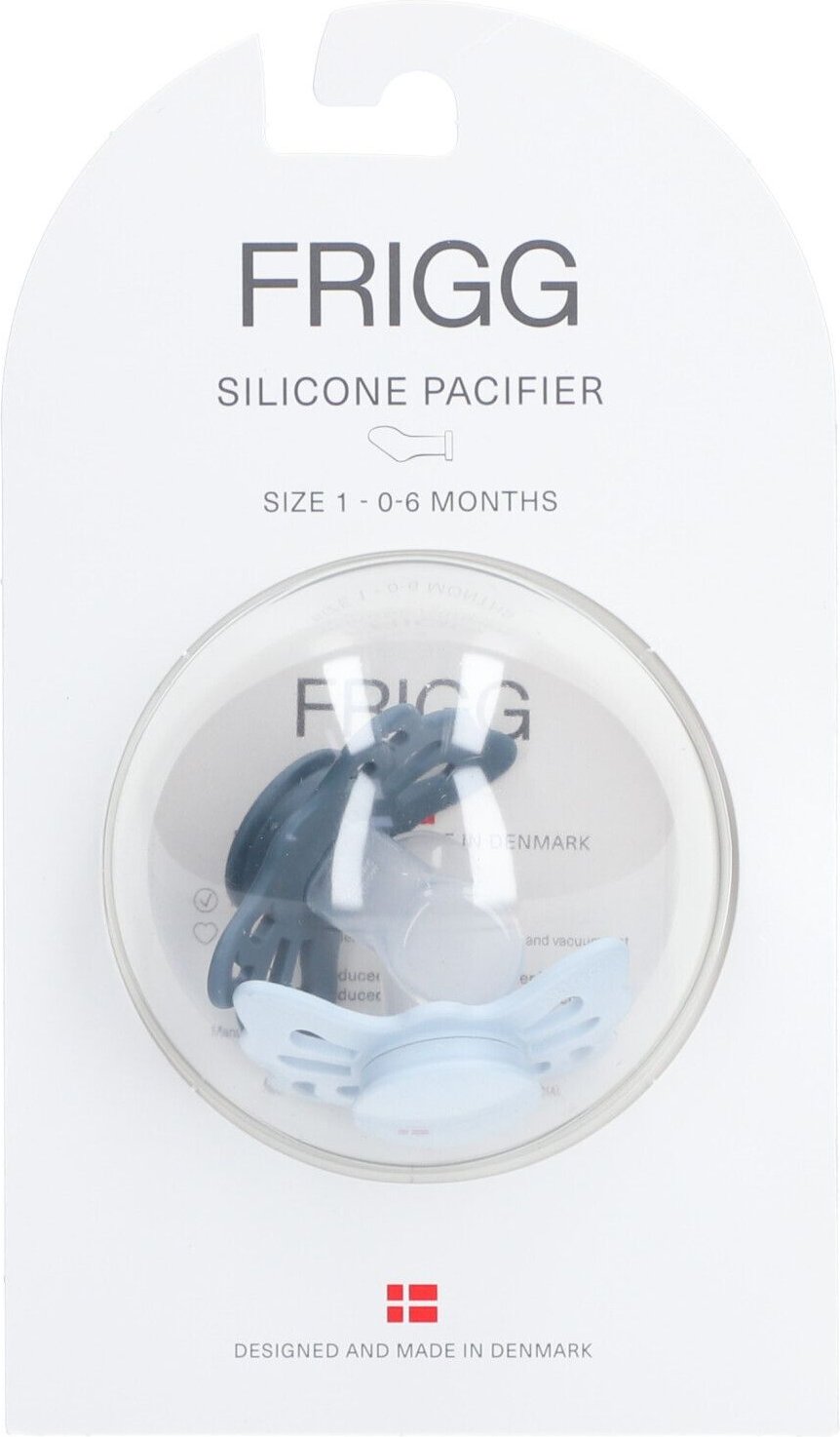 Frigg Silicoon Fopspeen Butterfly Slate - Blue 0-6 Maanden 1 St Schnuller