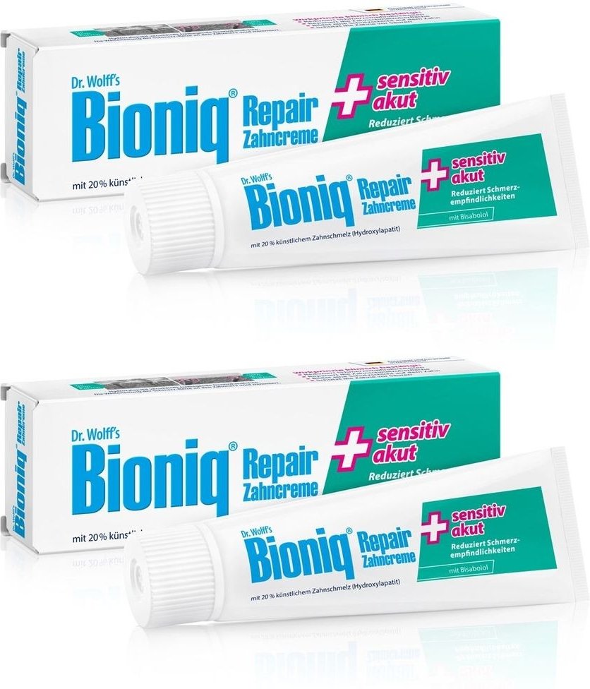 Bioniq Repair-Zahncreme sensitiv akut 2x 2x75 ml Zahncreme