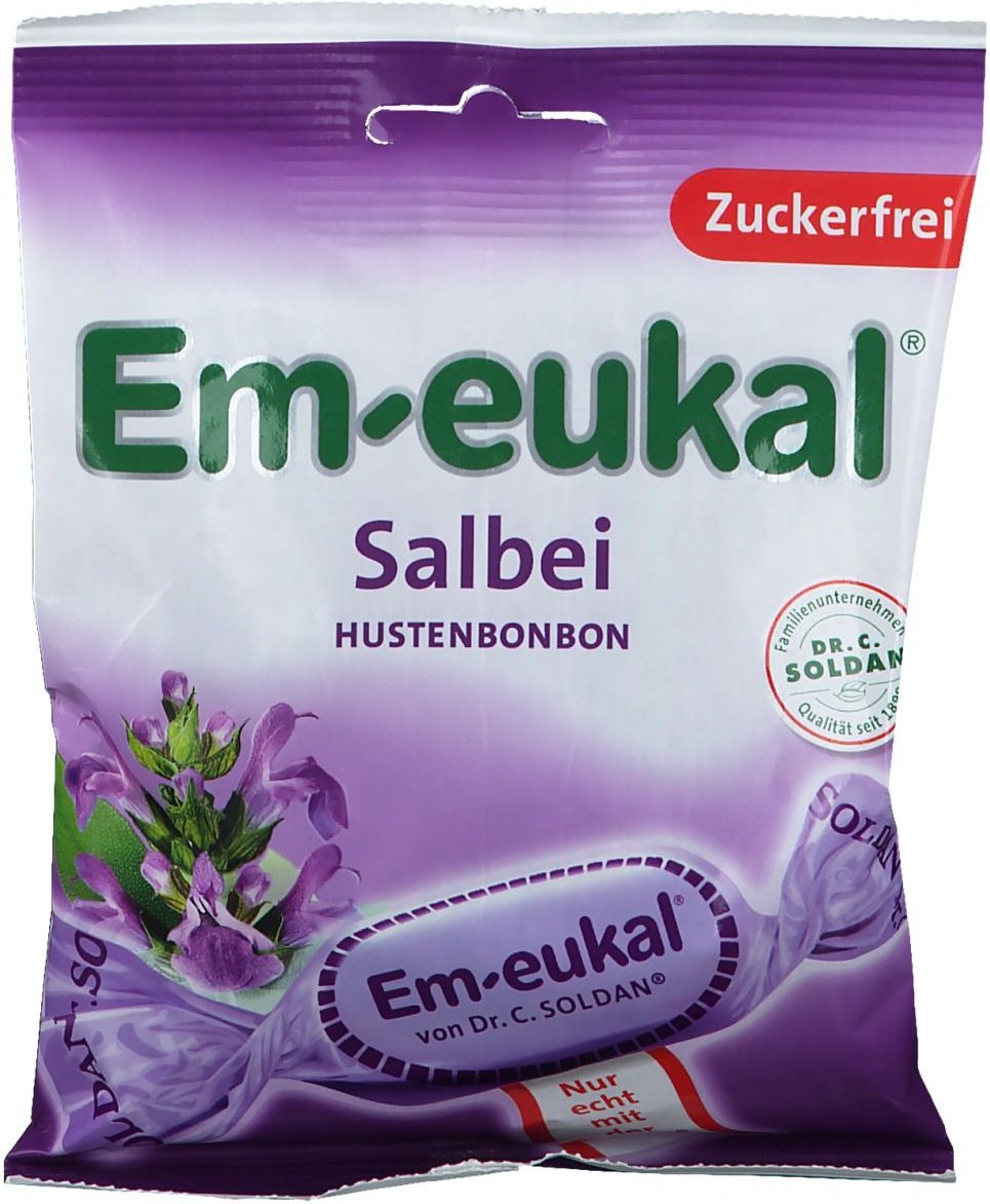 Thumbnail - Em-Eukal Bonbons Salbei zuckerfrei 75 g