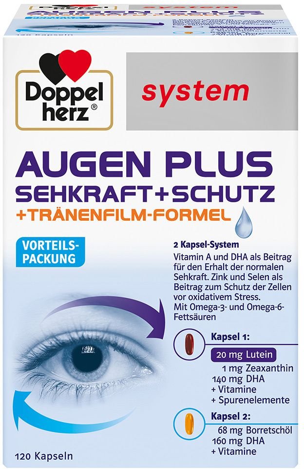 Doppelherz Augen plus Sehkraft+Schutz system Kaps. 120 St Kapseln