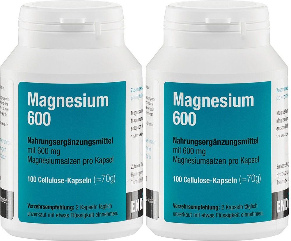 Endima Magnesium 600 Kapseln Doppelpack 2x100 St