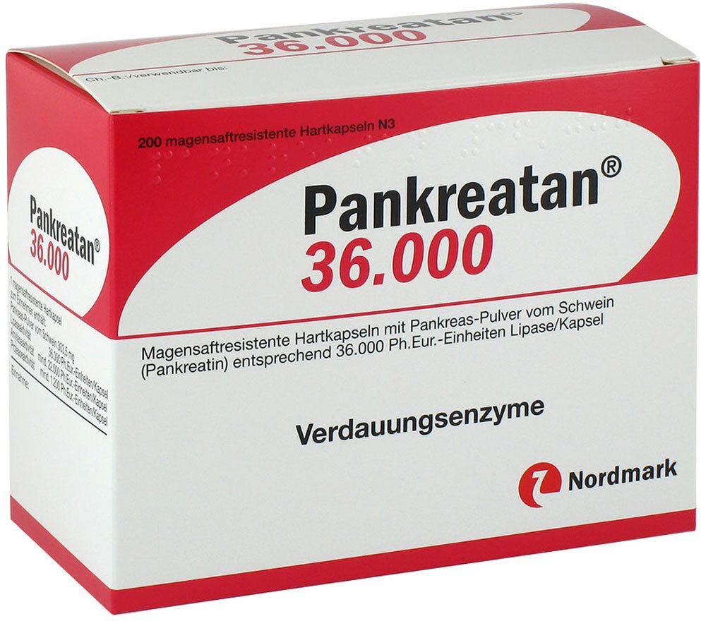 Pankreatan 36.000 magensaftresistente Hartkapseln 200 St Magensaftresistente
