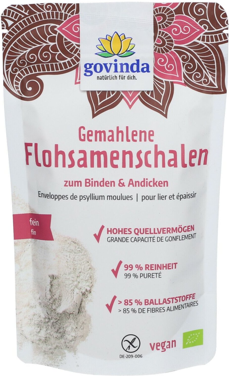 Govinda Flohsamenschalen gemahlen 170 g Sonstige