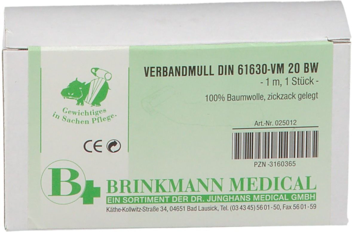 Verbandmull 10 cmx1 m zickzack 1 St Verband