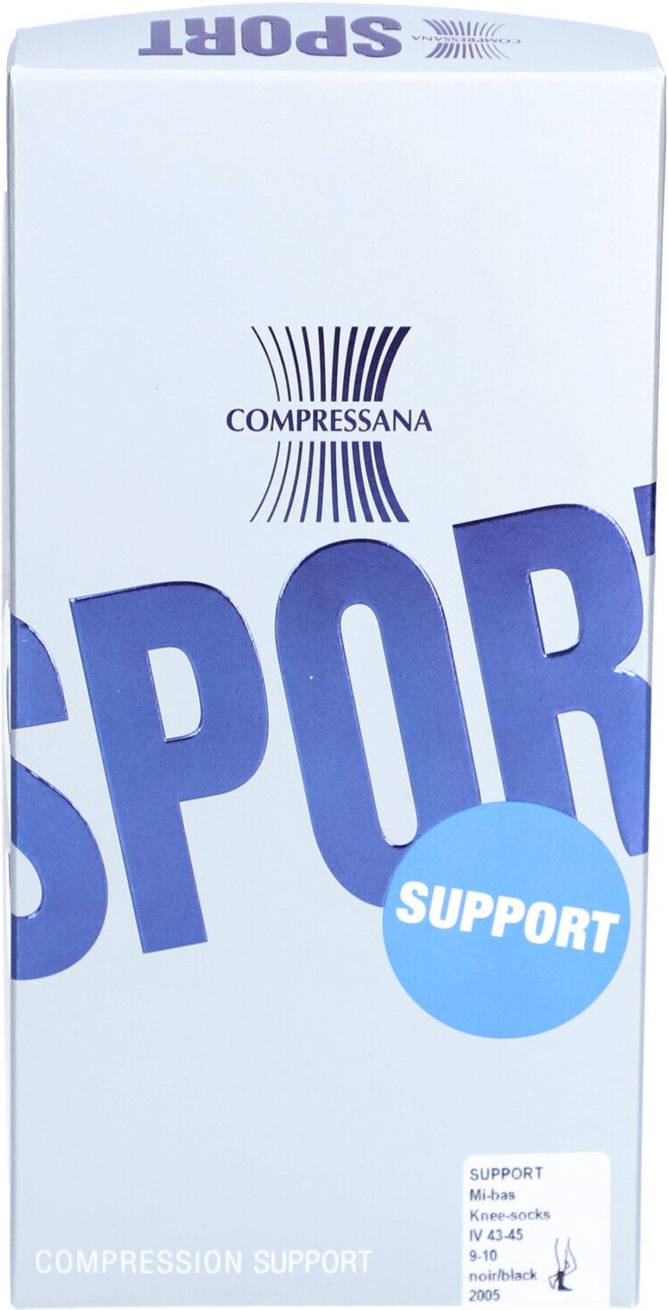 Compressana Sport Kniestrumpf Coolmax 4 schwarz