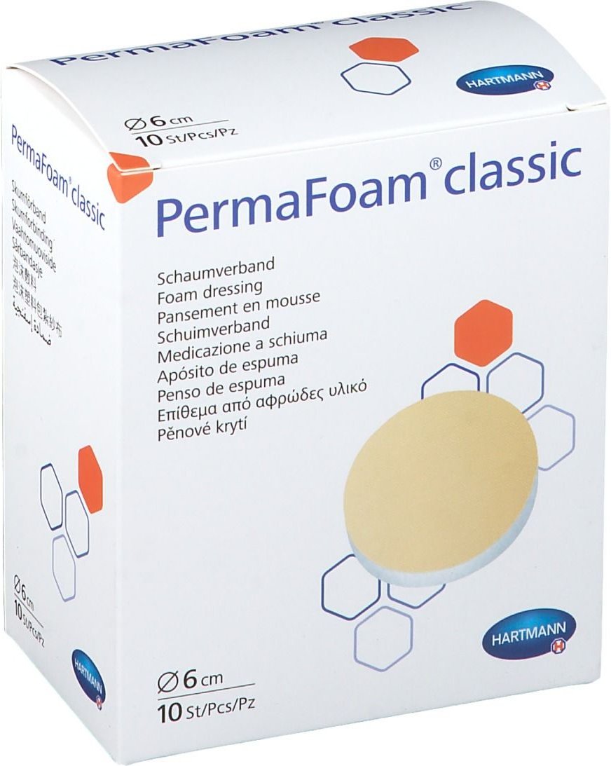 Permafoam classic Schaumverband rund 6 cm 10 St Verband