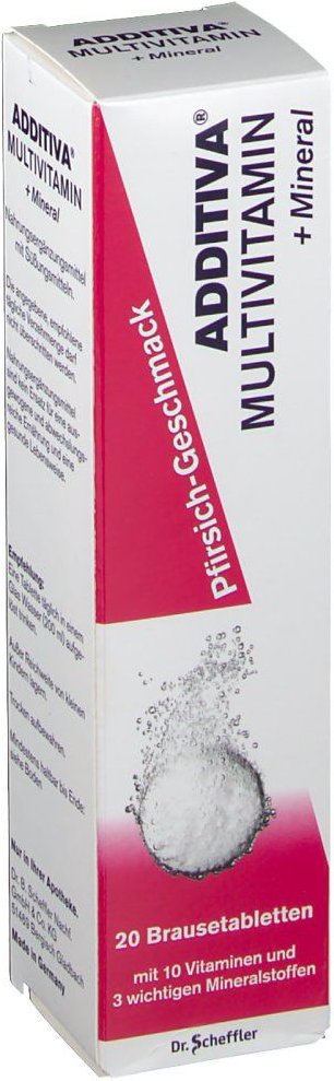 Thumbnail - Additiva Multivitamin + Mineral Pfirsich R Brausetabletten