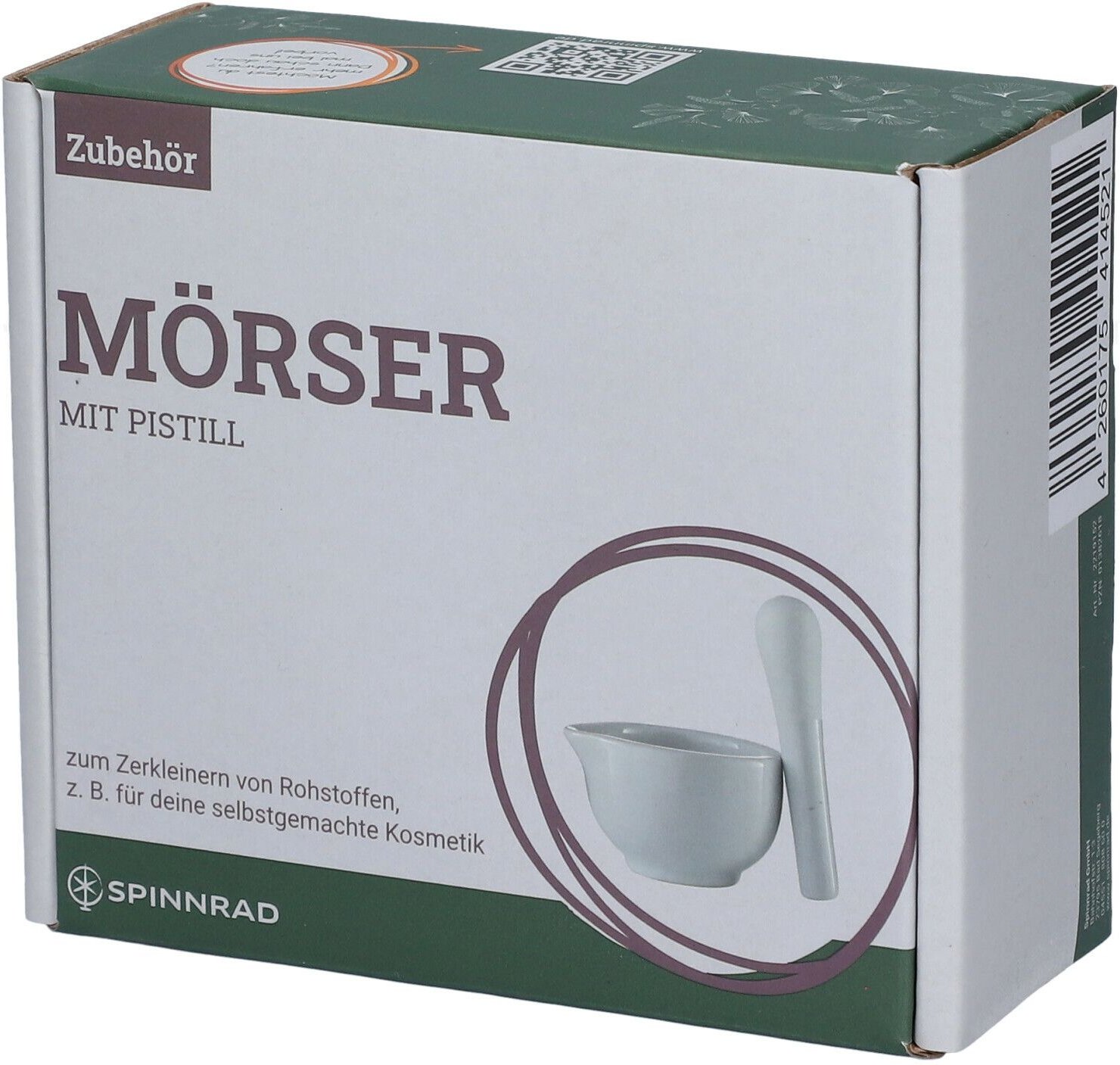 Mörser Porzellan weiß 1 St Tablettenmörser