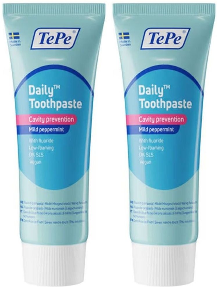 Tepe Daily Toothpa Mild PE x2 2x75 ml Zahnpasta