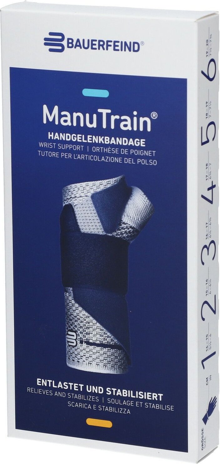 Manutrain Handgelenkbandage rechts Gr.6 titan 1 St Bandage(s)