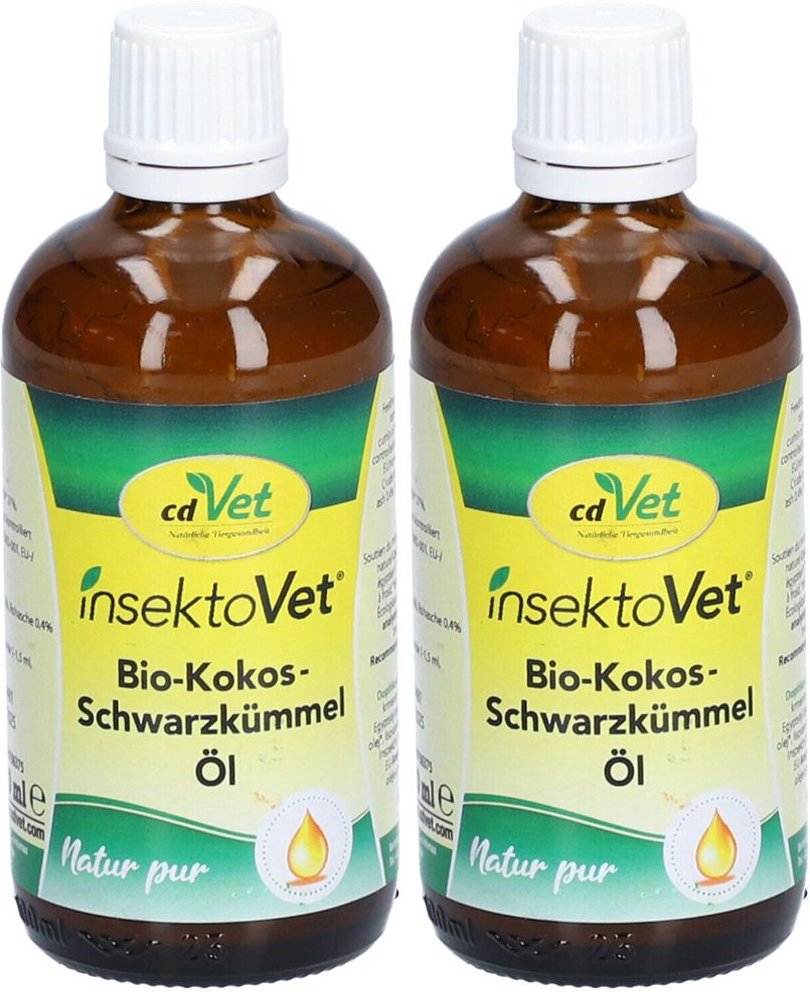 cdVet insektoVet® Bio-Kokos-Schwarzkümmel Öl 2x100 ml Flüssigkeit