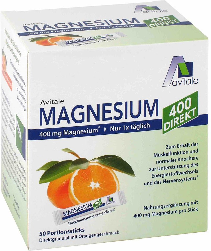 Magnesium 400 direkt Orange Portionssticks 50x2,1 g Granulat