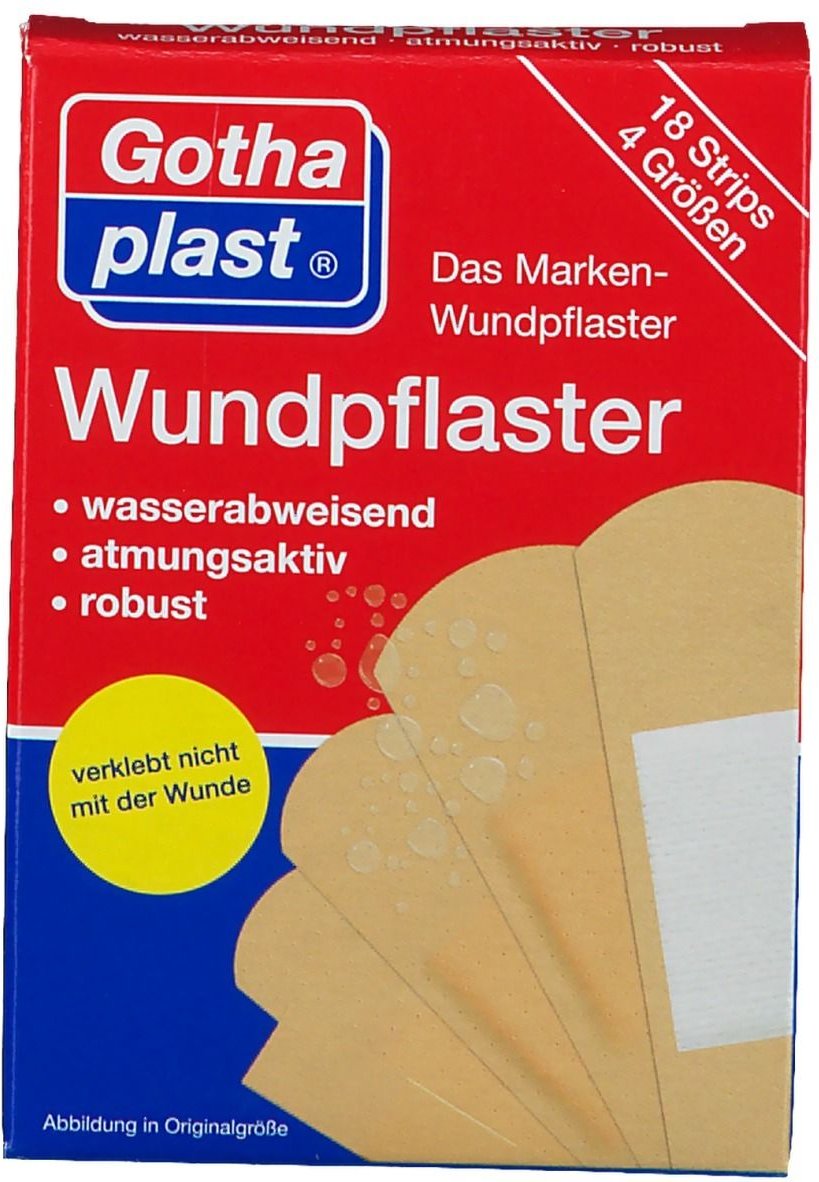 Gothaplast Wundpfl.wasserfest 4 Größen 18 St Pflaster