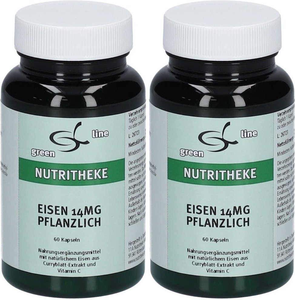 Eisen 14 mg pflanzlich Kapseln 2x 2x60 St