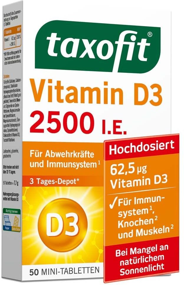 Thumbnail - Taxofit Vitamin D3 2500 I.e. Tabletten 50 St