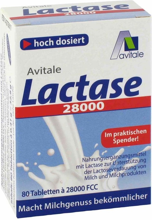 Lactase 28.000 FCC Tabletten im Spender 80 St