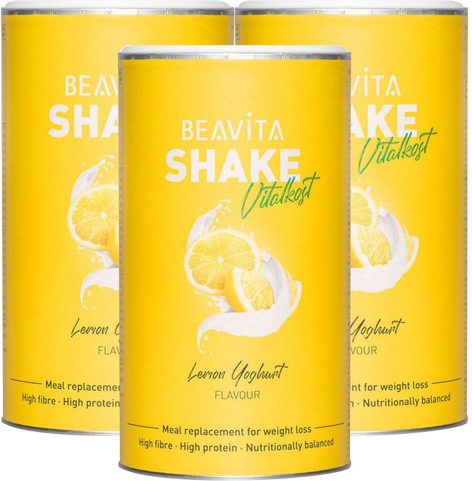 Beavita Vitalkost Plus Diät-Shake, Zitrone-Joghurt 3x572 g Pulver