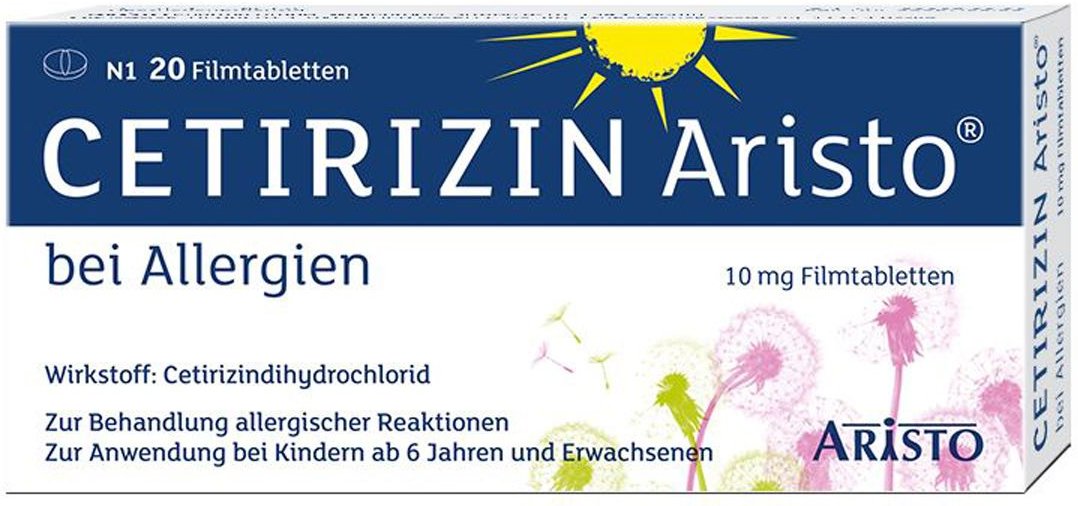 Cetirizin Aristo bei Allergien 10 mg Filmtabletten 20 St
