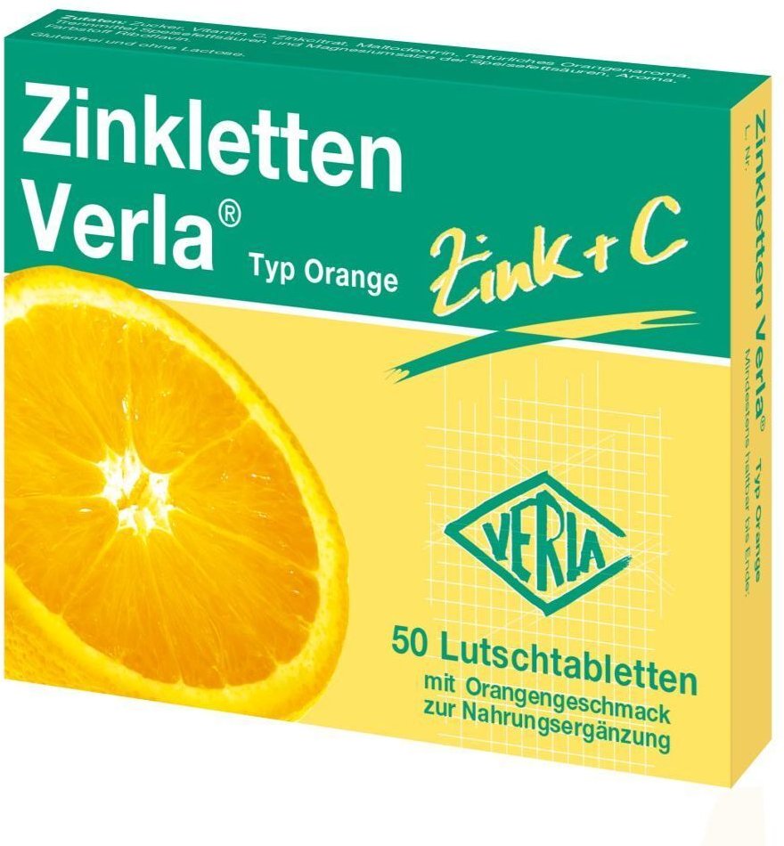 Zinkletten Verla Orange Lutschtabletten