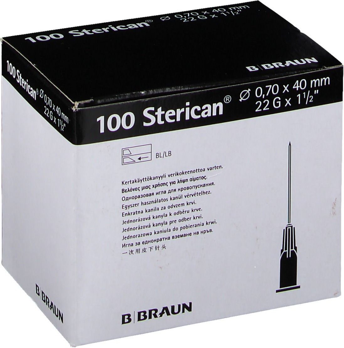 Sterican Kanülen 22 Gx1 1/2 0,7x40 mm 100 St Kanüle