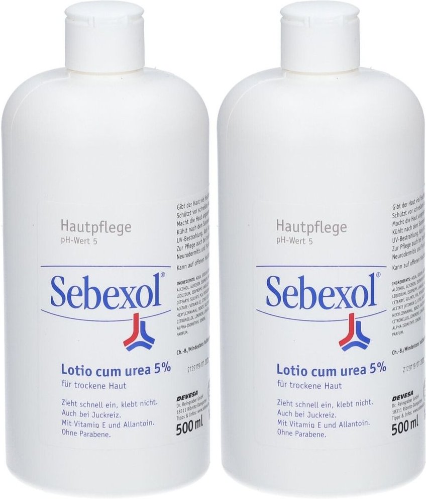 SEBExOL Lotio CUM Urea 5% x2 2x500 ml Emulsion