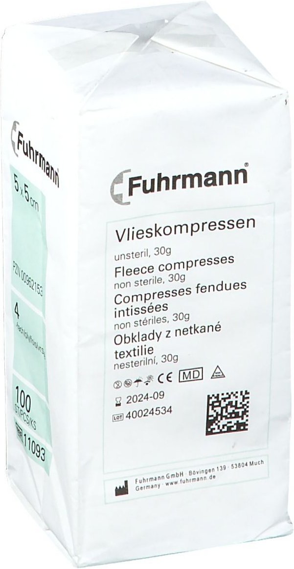 Vlieskompressen unsteril 5x5 cm 4lagig 100 St Kompressen