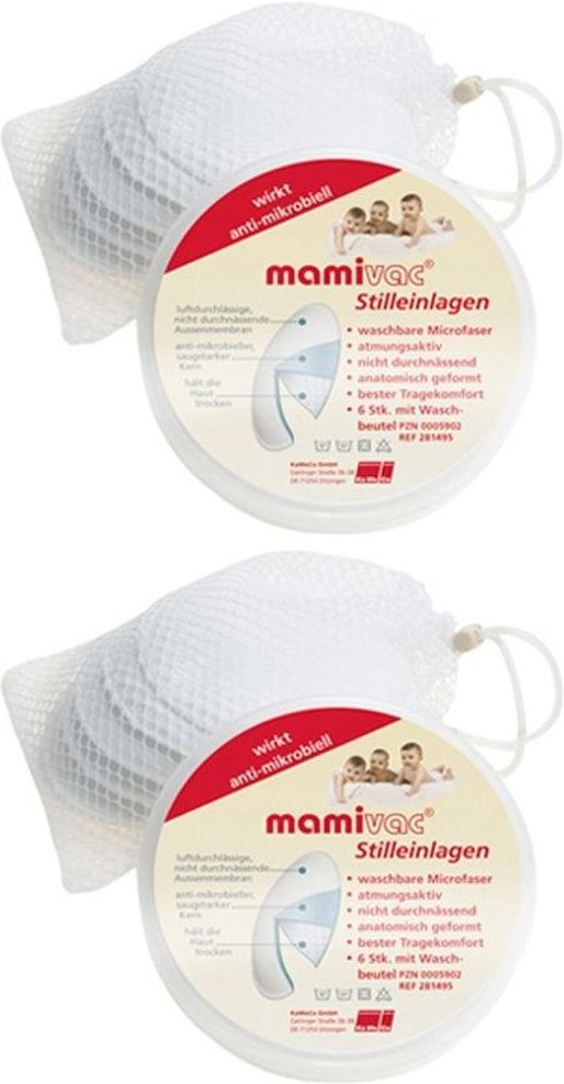 Mamivac Stilleinlagen Microfaser anti-mikrobiell 2x 2x6 St Kompressen