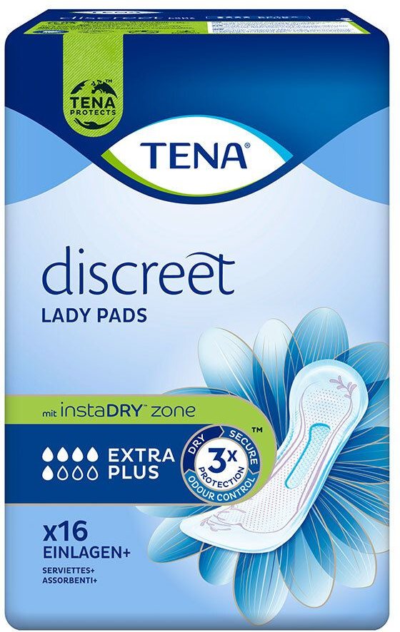 Tena Lady Discreet Inkontinenz Einlagen extra plus 16 St Binden