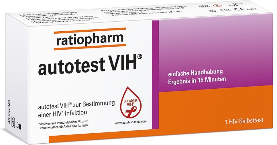 Autotest VIH HIV-Selbsttest ratiopharm 1 St Test