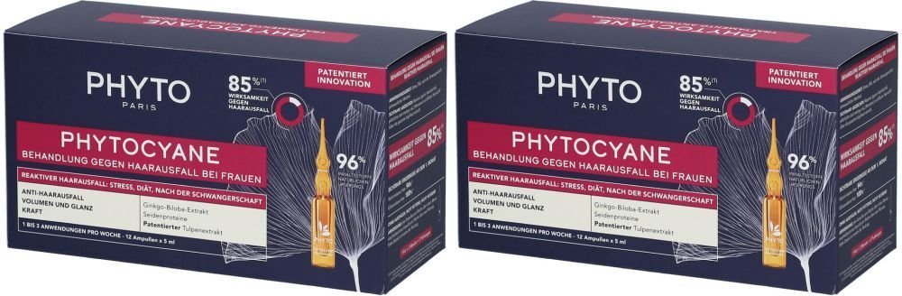 Phytocyane Kur reaktioneller Haarausfall Frauen 2x12x5 ml Konzentrat