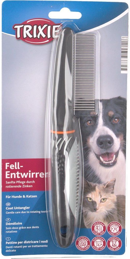 Trixie Fell Entwirrer, rotierenden Zinken, mittel 22 cm 1 St Kamm