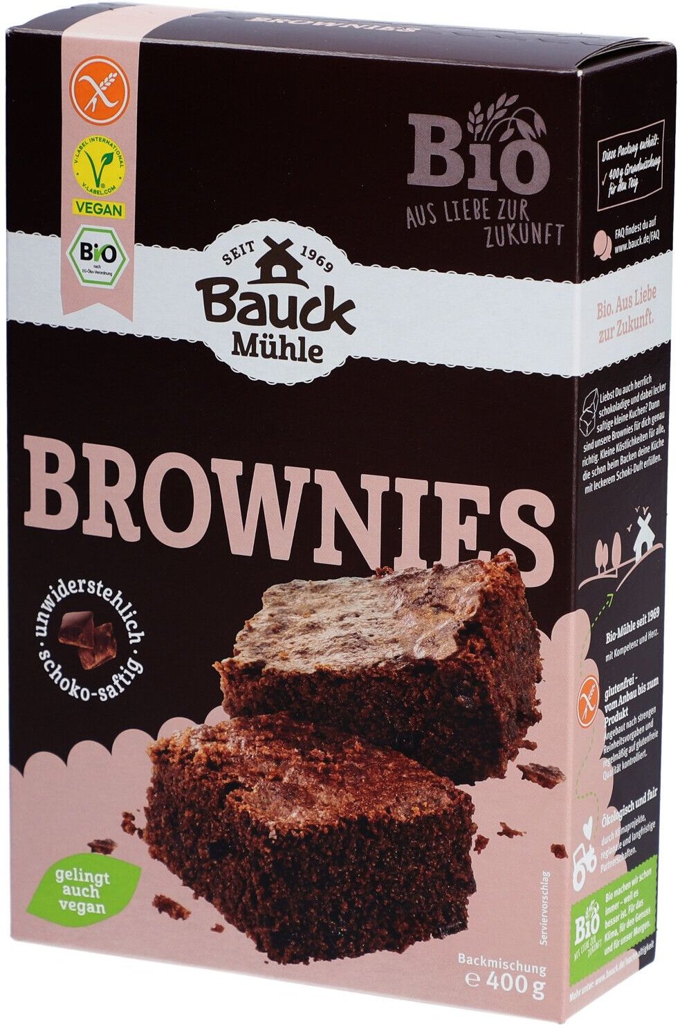 Bauck Brownies Bio 400 g Pulver