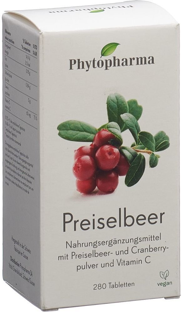 Thumbnail - Phytopharma Preiselbeer Tabl 280 Stk St Tabletten