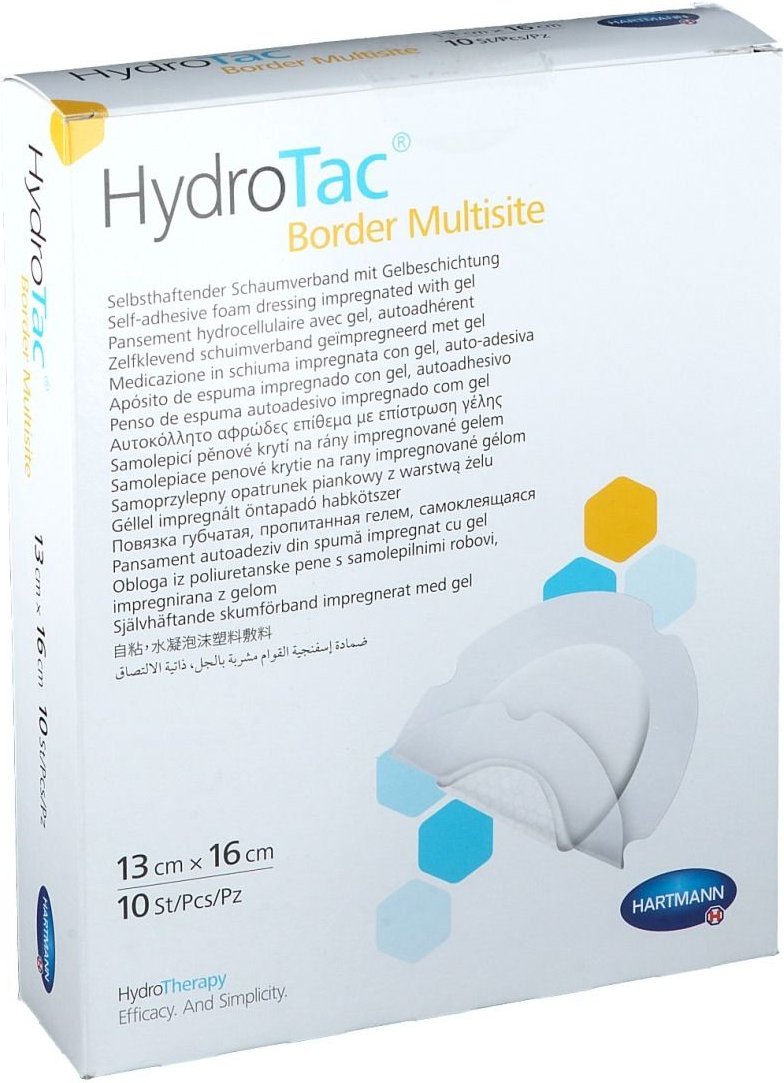 Hydrotac Border Multisite Schaumverband 13x16 cm 10 St Verband