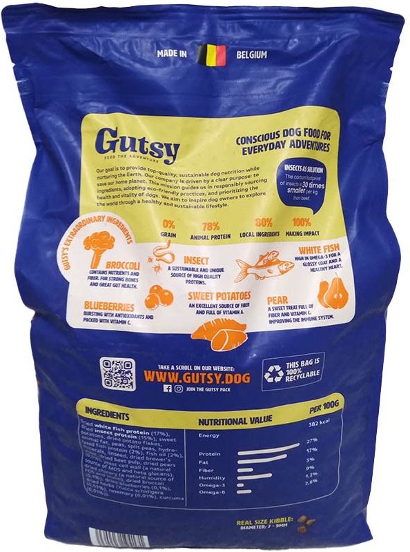 Gutsy Fish & Insect Small Adult 6kg 6 kg Futter
