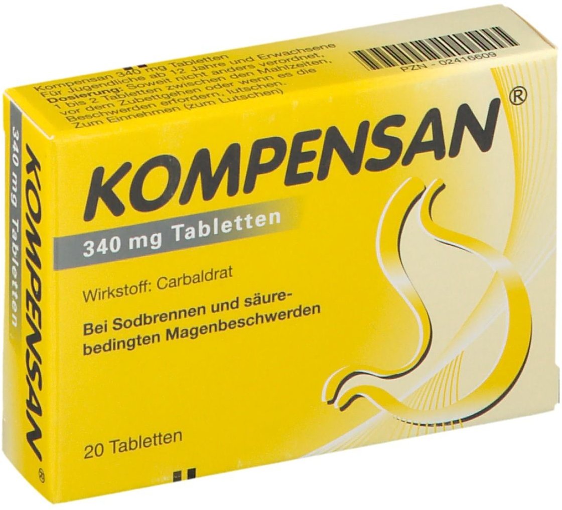 KOMPENSAN 340mg Tabletten – Bei Sodbrennen