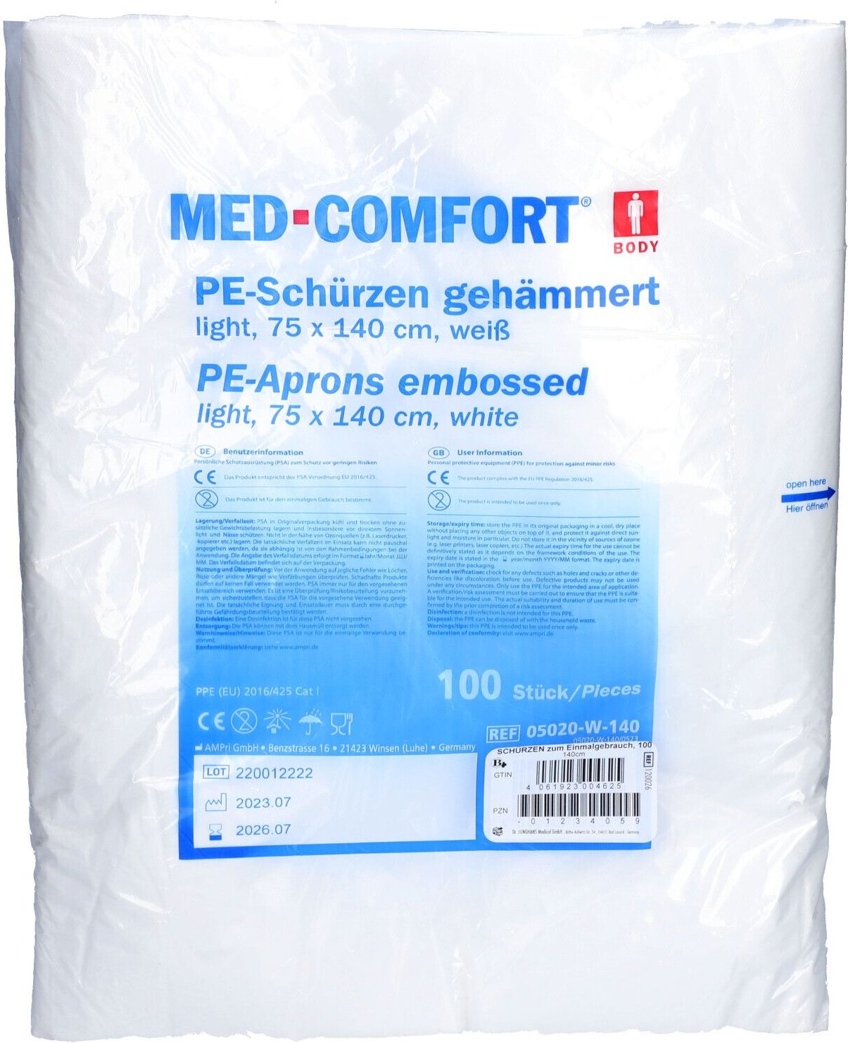 Einmal Schürzen 140 cm 100 St Sonstige