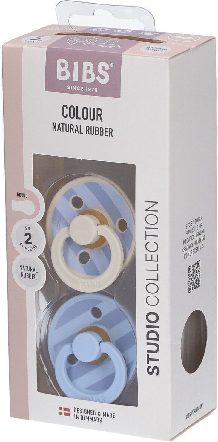 Bibs 2 - Studio Duo Block Baby Blue St Sauger