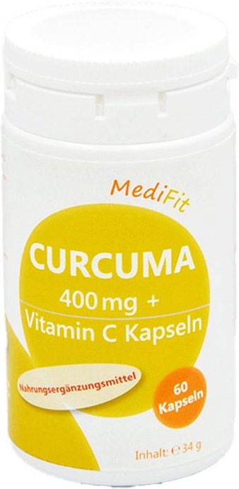 Curcuma 400 mg + Vitamin C Kapseln Medifit