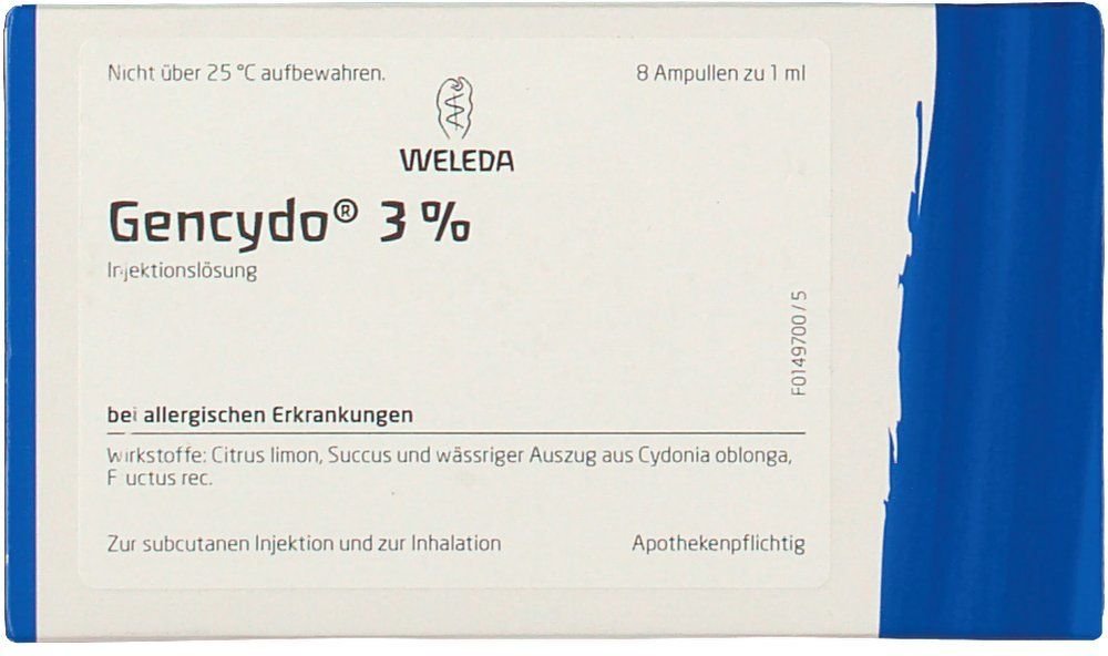 Gencydo 3% Injektionslösung 8 St