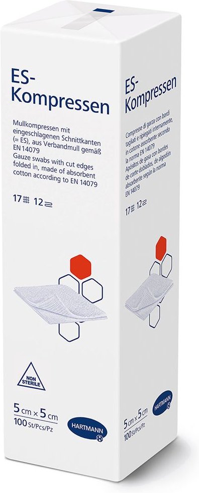 Es-Kompressen unsteril 5x5 cm 12fach 100 St Kompressen