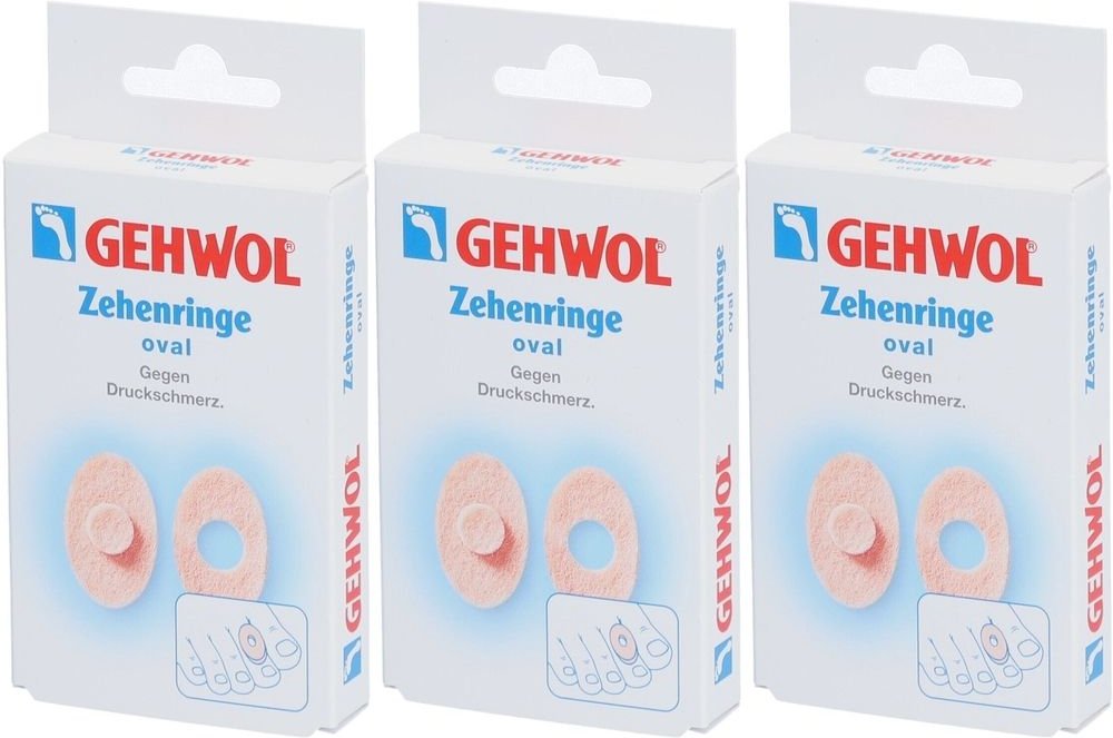 Gehwol Zehenring Oval x3 3x9 St