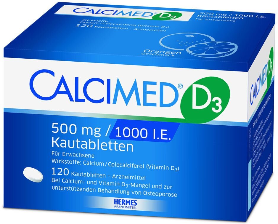 Calcimed D3 500 mg/1000 I.e. Kautabletten 120 St