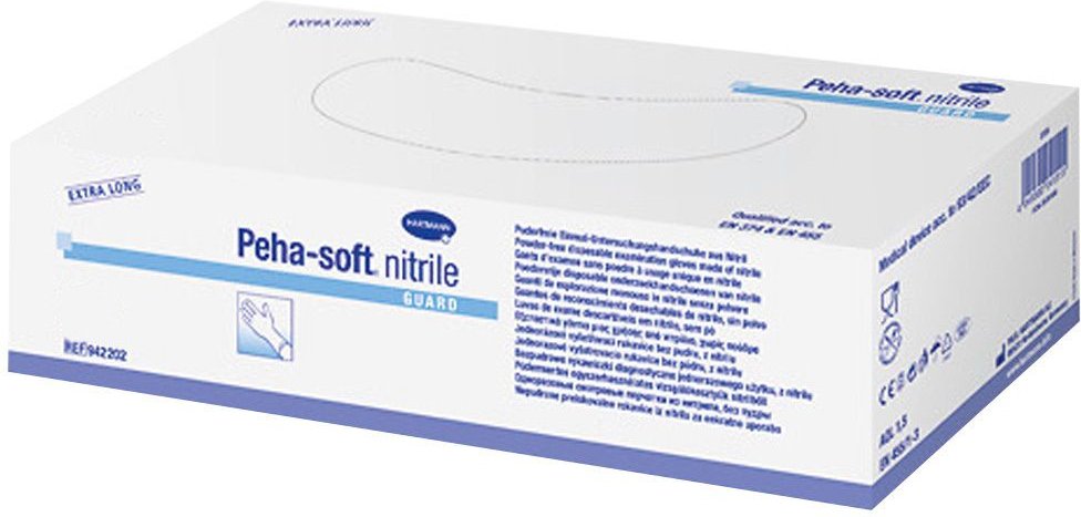 Peha-Soft nitrile guard Unt.Hands.unsteril pf M 100 St Handschuhe